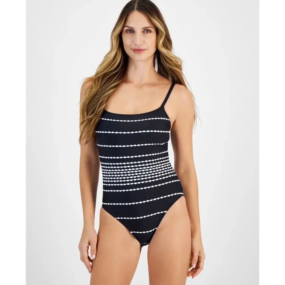 La Blanca Women's City Lights One Piece Swimsuit, Black, Size 14 0478